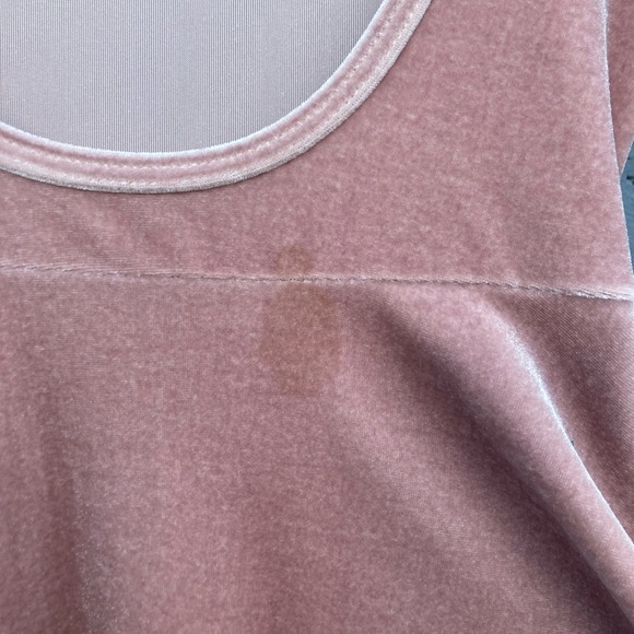 Backless Blush Velvet Ballet Dress by American Apparel - Picture 5 of 6